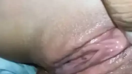 I masturbate my wife until her pussy is dilated and she has an orgasm