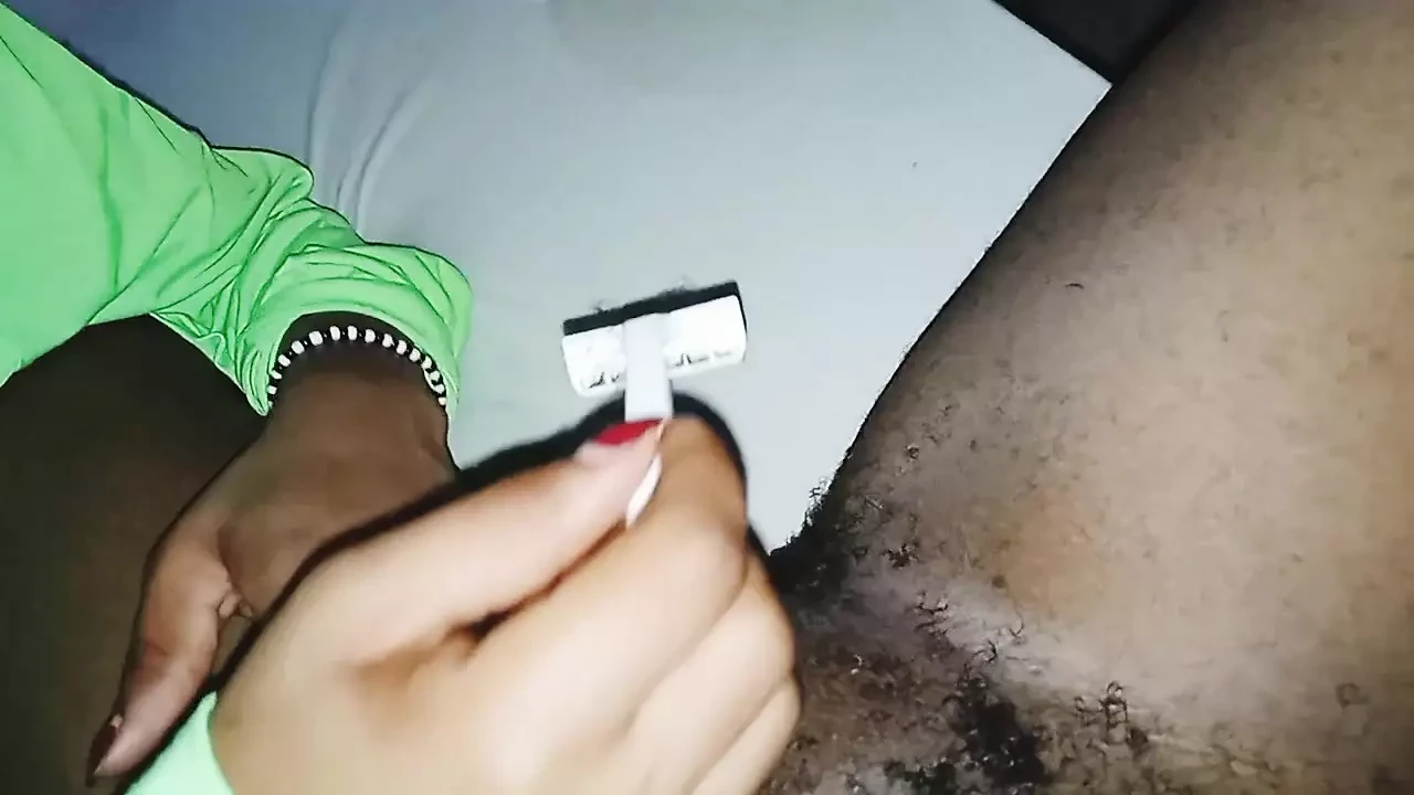 She Shaves My BBC Then Fuck It Part5 Balls Shaving Again