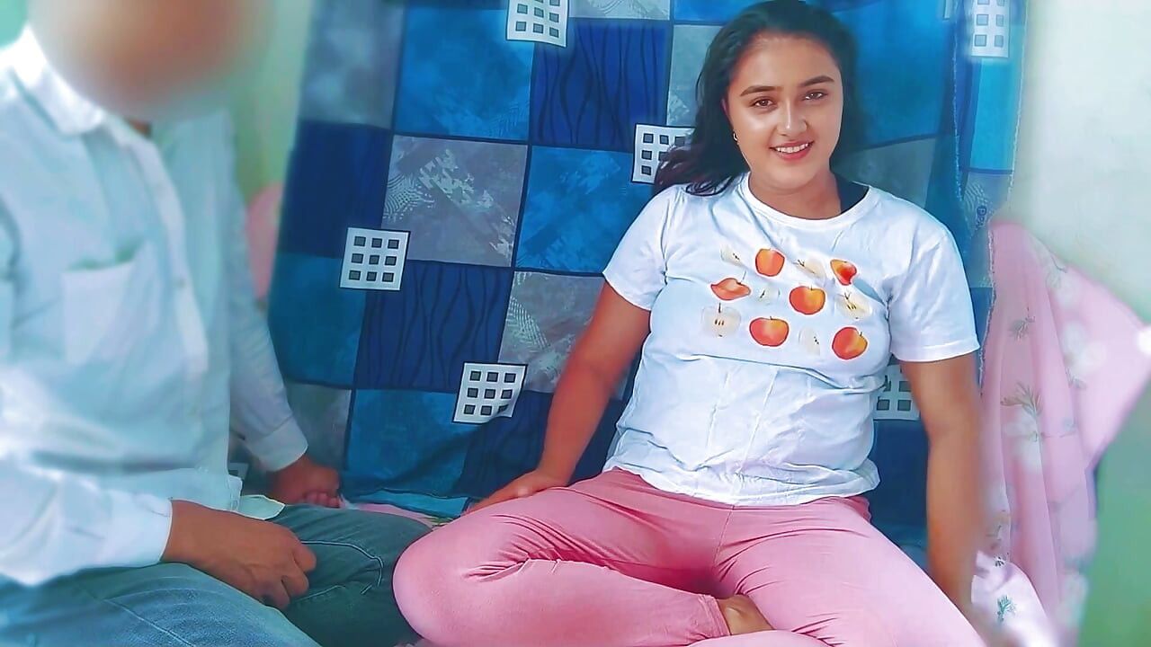 Stepsister soniya watching porn on mobile but her stepbrother seen and Fucking hard stepsister and Cum on her boobs hindi audio