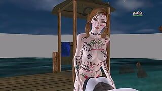 Une vidéo porno animée en 3D d’une belle robot girl en train de baiser avec un homme et une fille