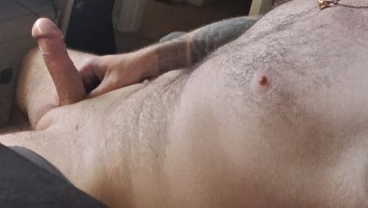 Stroking my big, hard white cock. Edging and ruined orgasm