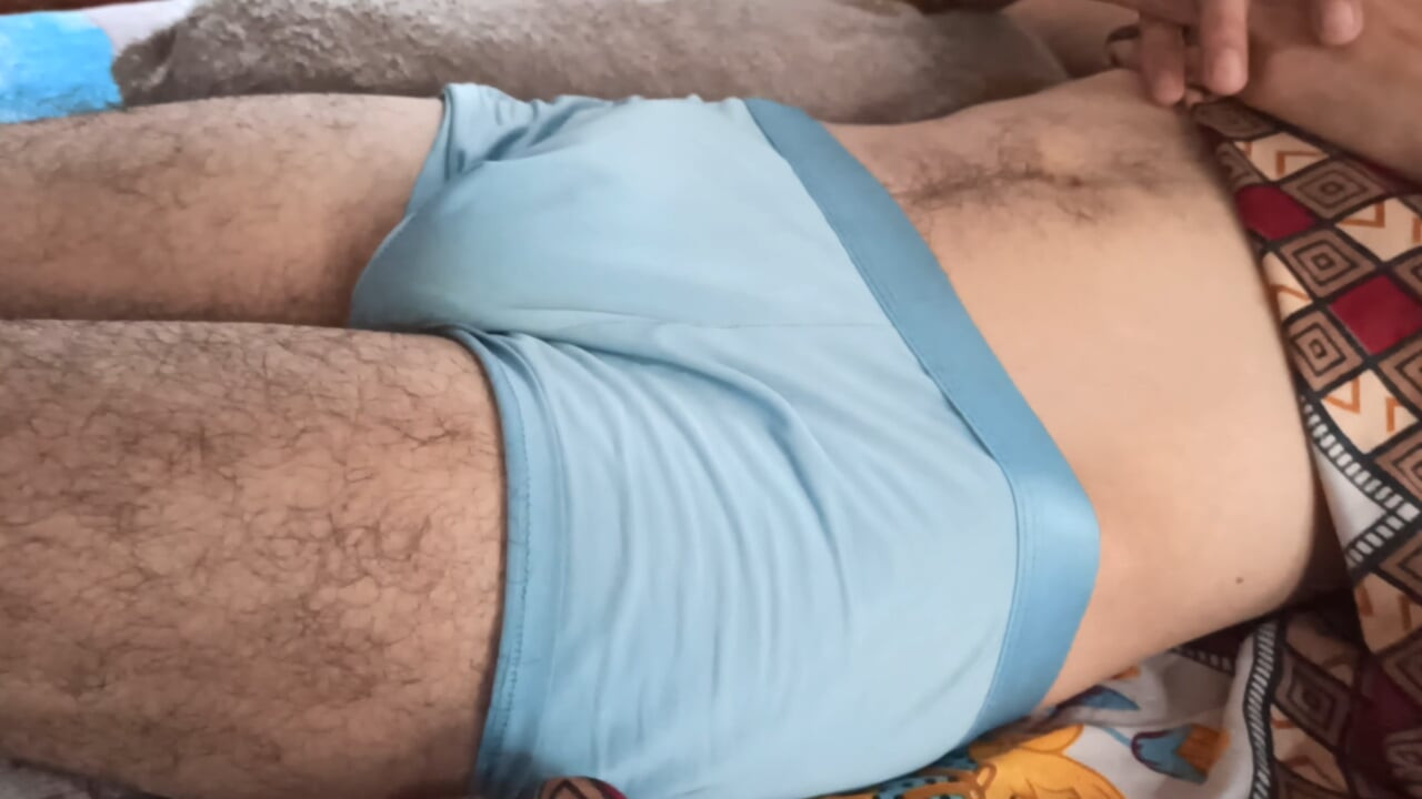 First time open my roommate underwear and handjob his cut monster cock