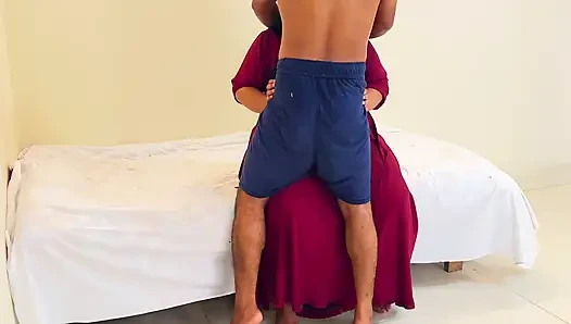 Fucking a Chubby Muslim Mother-in-law Wearing a Red Burqa & Hijab (Part-2)