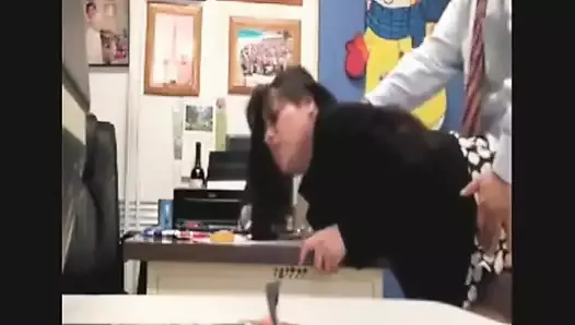 Bitch fucked on the principal's desk
