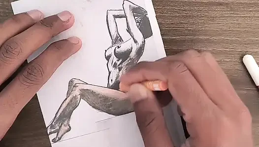 Индийская деревня дези, горячая романтическая девушка с рисунком бойфренда