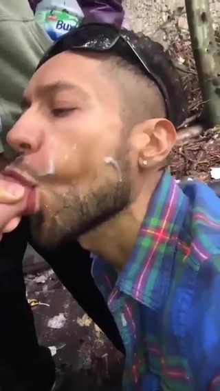 Cum face in park