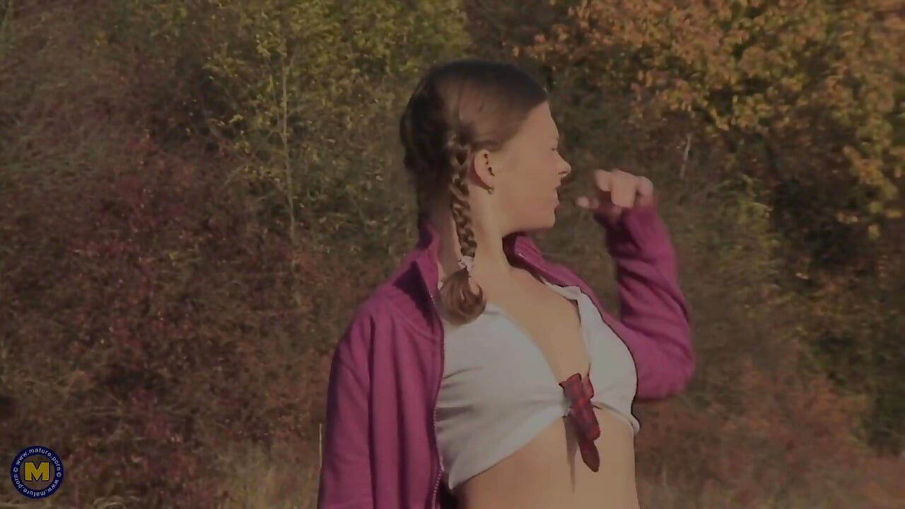 19 Year Old Girl Johane Johansson Gets Fucked Outdoor by an Old Man