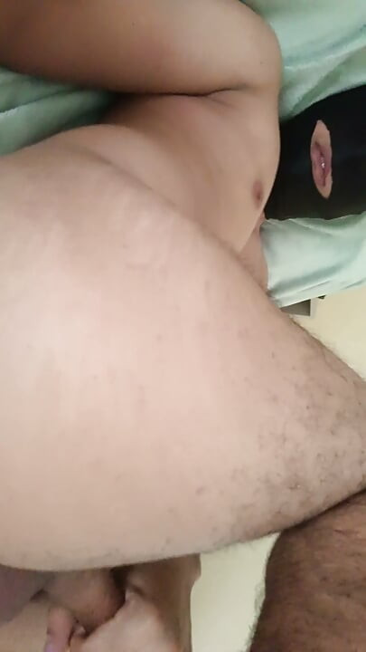 Moving sexy on the bed with hard cock and my hot ass