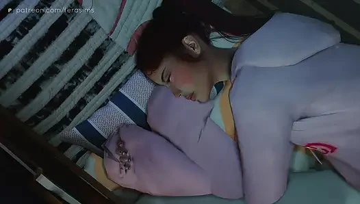 Taking my step-daughter's slutty bestfriend on the desk - The sims 4