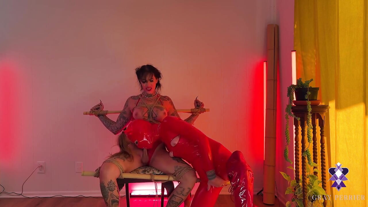 Latex & Bondage 1 - Latex TS Femdom Fucks Her Trans Fuckdoll
