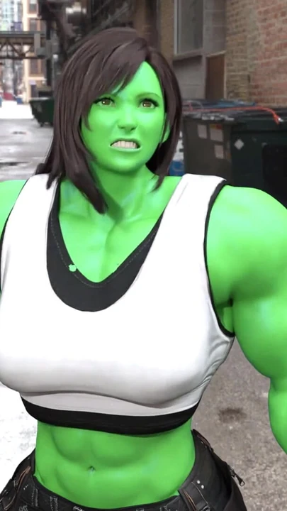 Must-see moment from "tifa lockheart turns into she hulk"