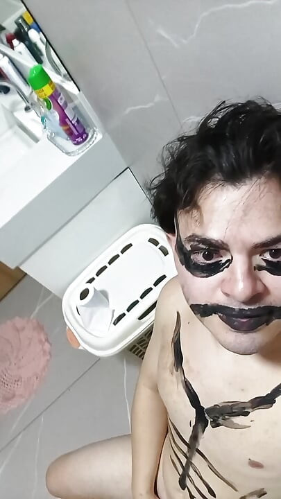 gay femboy sexy lingerie with cum shower