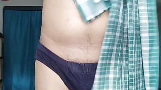 After Taking Bath Underwear Thong Bikini Hard Big Cock