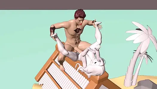 Ätherische 3D, erwachsener sex, schönheits-fantasy-charakter präsentieren