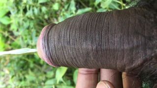 Pissing in nature outdoor jungle piss bbc cock