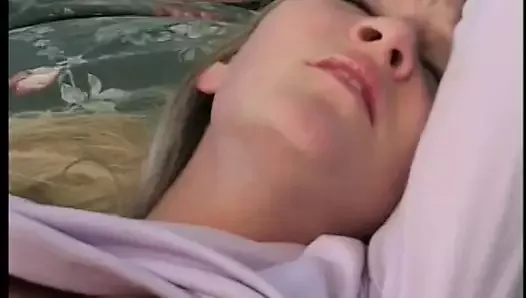 Gorgeous young blonde girl with cute little tits gets a big dick in her cunt