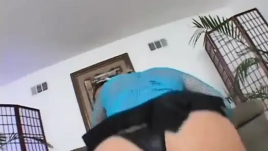Big tit blonde gets anal drilling on the couch