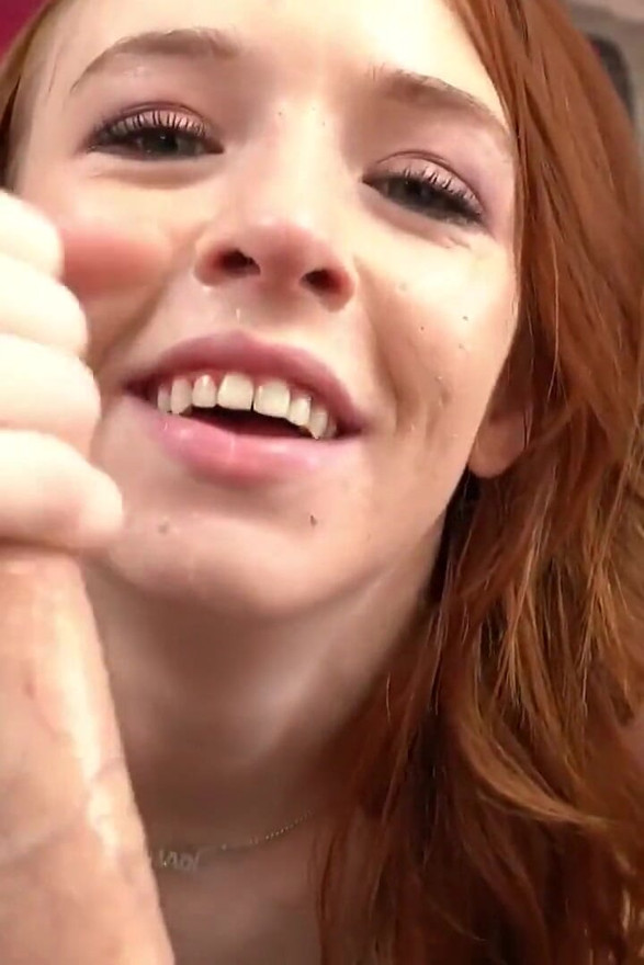 Petite Teen Sucks Big Cock
