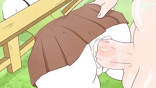 Alex got stuck in the fence on purpose and Steve fucked her! hentai (porn anime sex )4K 2026