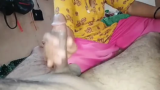 Indian Nurse Sucks Her Husband's Penis
