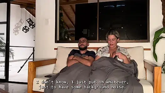 My horny brother-in-law is staying over, so I decide to ride his big, hairless cock with my MILF pussy until it's full of cum!