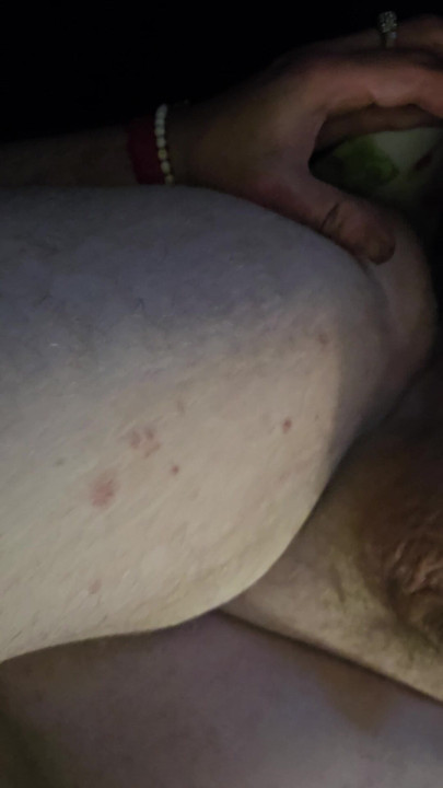 Hi,, like to say im just here playing with an Black Dildo n its going into my butt here.