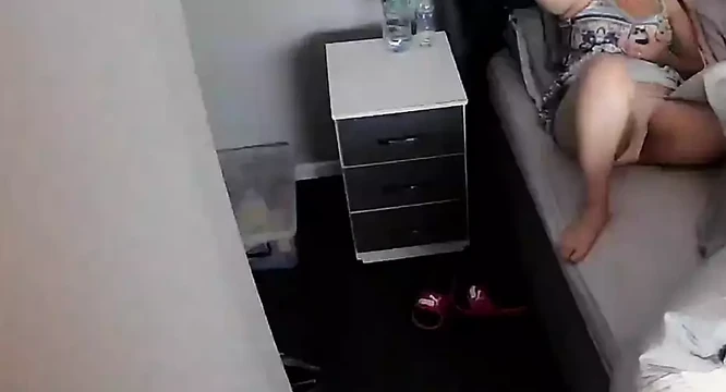 Step mom in bed on period in panties
