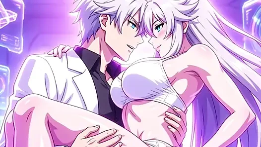 Mad scientist creates perfect futanari clone of himself for sex desire