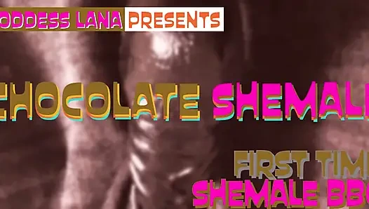 AUDIO ONLY - Chocolate shemale first time BBC for the fat small cocked sissy