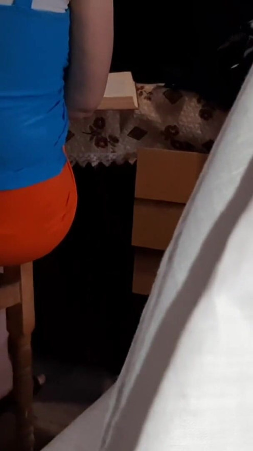 While my neighbor is writing her term paper, her girlfriend seduces me and we cum at the same time | Clip 1