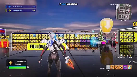 Fortnite-mädchen machen mann zur sprengung