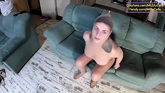 Pantyhose Encasement Masturbation – Dildo Penetration Through Nylon & Intense Orgasm