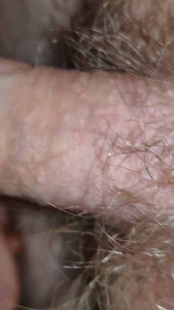 Emotional moment from "Fiddling with soft hairy cock"