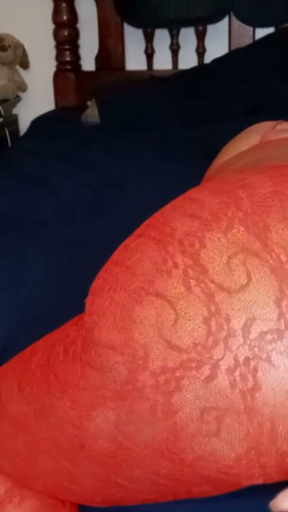 Feeling Horny In My Red Lace Bodystocking | Clip 1