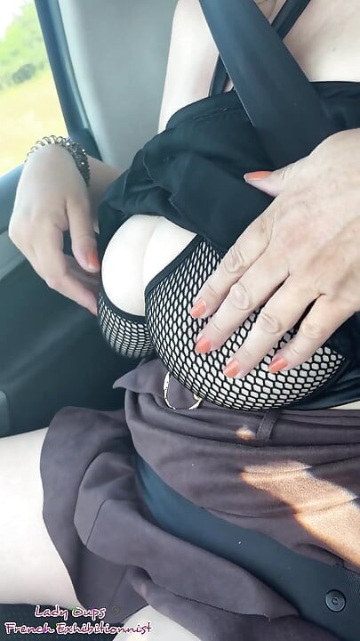 Exhibition in Micro Skirt in Public and Anal Plug
