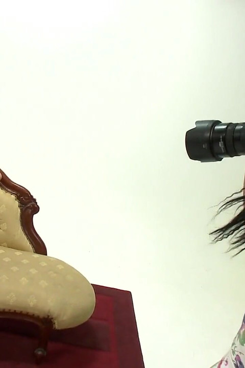 Lesbian chics getting cozy in a close up shoot