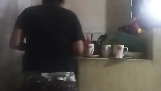 Maid Fucked in the Kitchen (my Wife Almost Found Us Out)