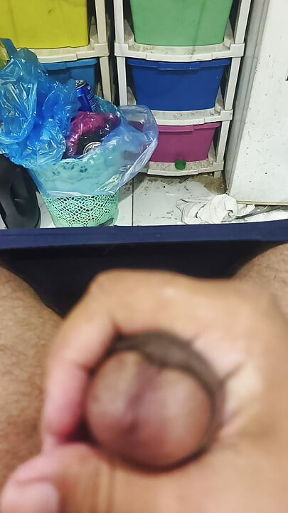 playing with my cumed dick