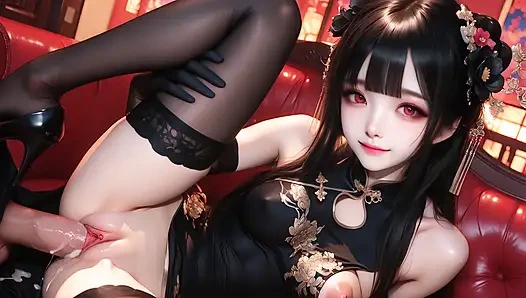 Cheongsam-Mädchen-Sextrip