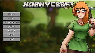 Hornycraft minecraftのパロディ変態ゲームポルノプレイep.15エンダーマンの女の子がエッチな紫色の皮ひもを着ていることをご存知ですか？