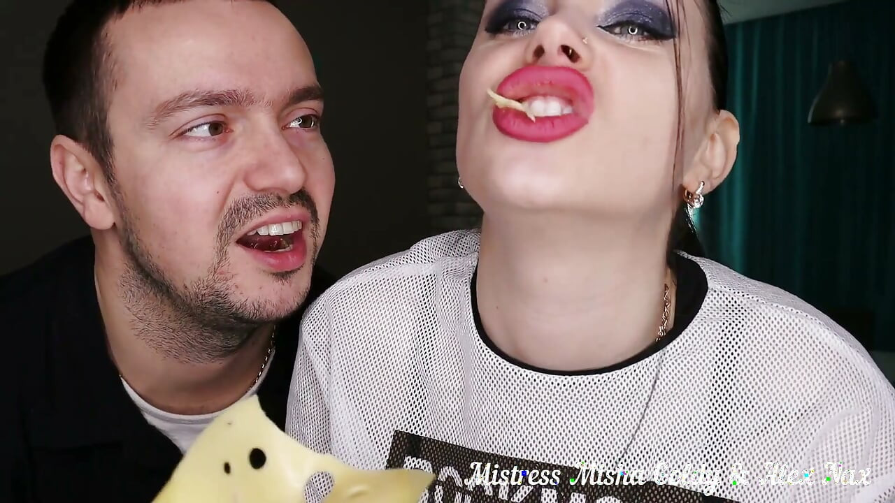 Couple of Giants Making You Cum and Eating You Shrunken Between Cheese Slices