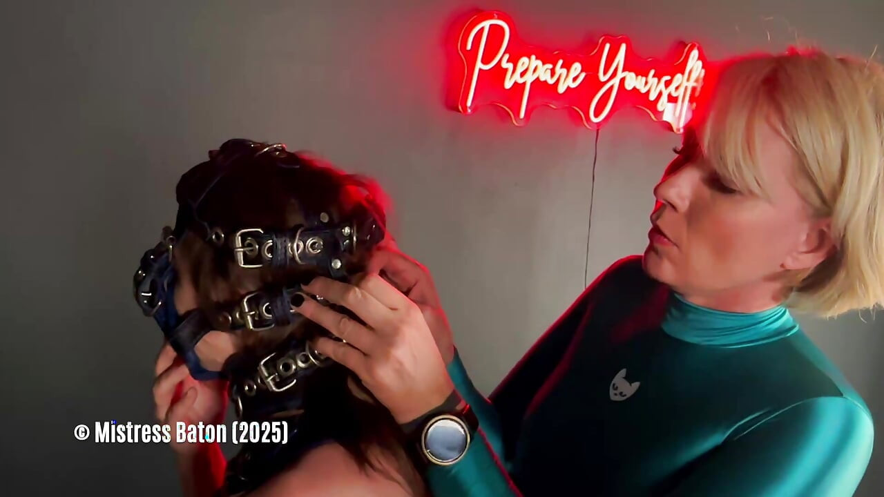 ceinture avec bondage en cuir et lycra