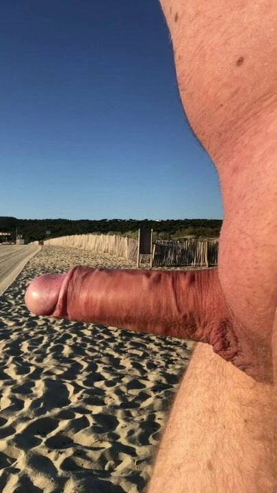 Hard cock on Pampelonne Beach