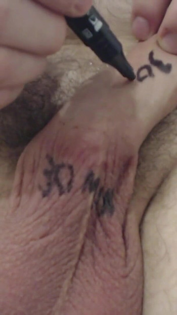 Captivating moment from "Penis numbing with elastrator bands - Session 1"