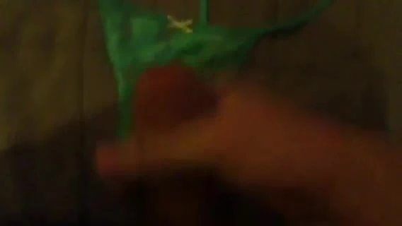 Cumshot in Thong Panties