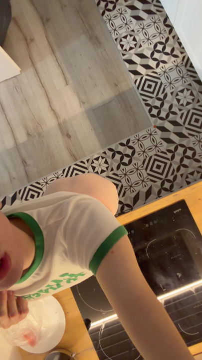 teen femboy sissy in the kitchen