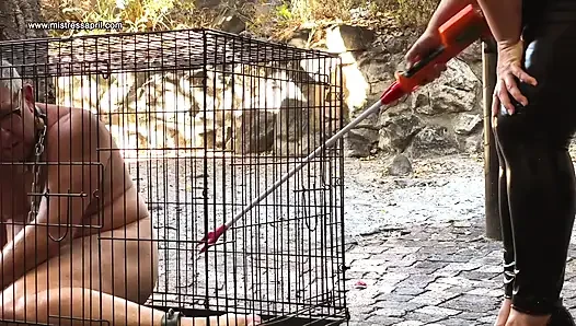 Dominatrix sahibe April - kancalı edepsiz köle