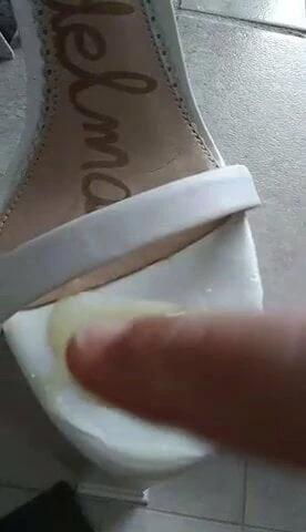 My cum on sister in laws white heels