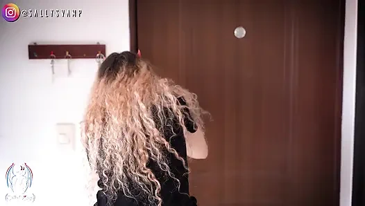 Thief Breaks in & Gets Caught Humping Latina's Thick Ass - Power Flip Tribbing Orgasms!