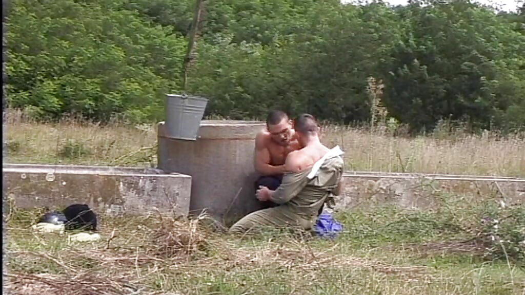 Hung Muscle Jock Fucks His Young Lover Anal in the Open and